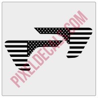 2018+ JL/JT Fender Vent American Flag Blackout Decal Pair