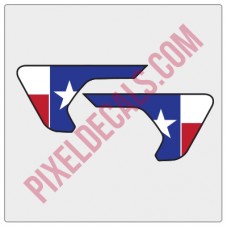 2018+ JL/JT Fender Vent Texas Flag Color Decal Pair
