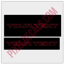 Customizable "2018+ JL/JT Rubi" Text Visor Cover Up Decals