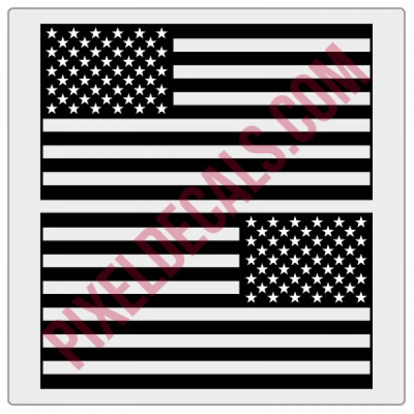 American Flag Decals 1 Color V1