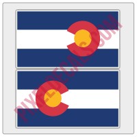 Colorado Flag Decals - Color