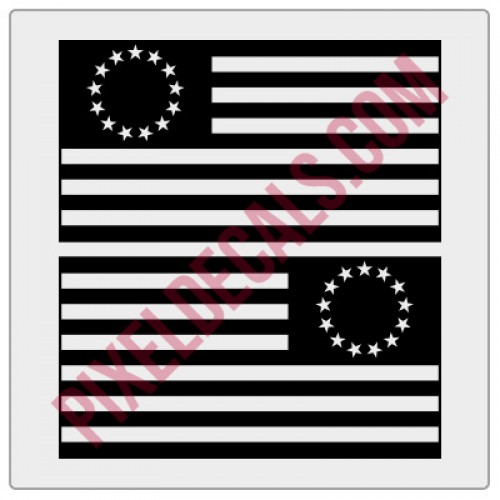 Betsy Ross Flag Decals - 1 Color