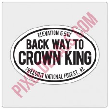 Trail Oval Decal - AZ - Back Way to Crown King
