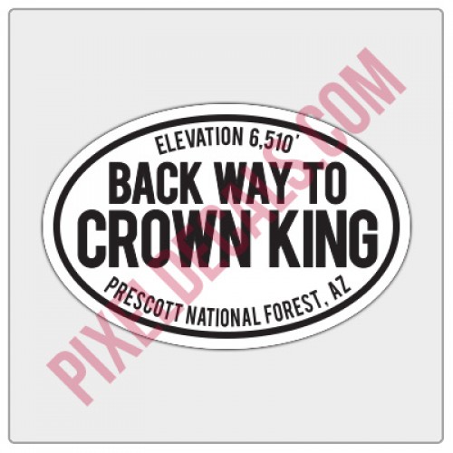 Trail Oval Decal - AZ - Back Way to Crown King