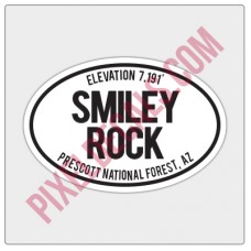 Trail Oval Decal - AZ - Smiley Rock